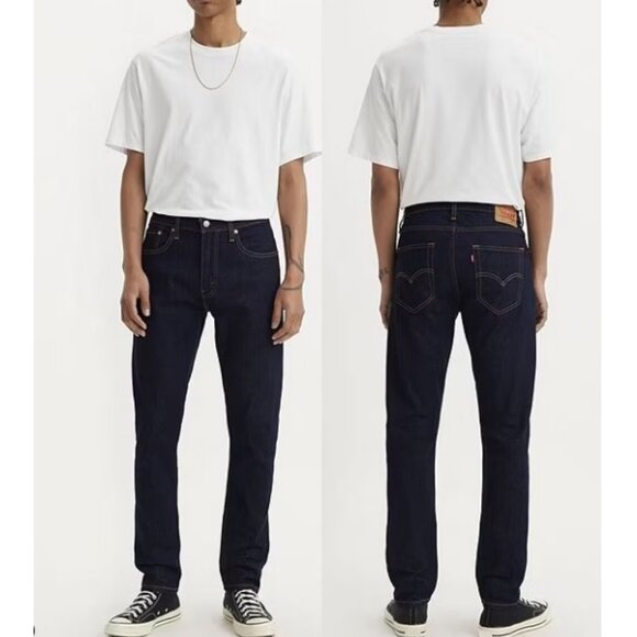 Levi's 512 Mid-Rise Slim Fit Dark Jeans - Excellent Condition - 33" x 30" - Picture 1 of 11